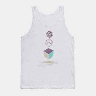 Geometric Shapes on Old Paper Tank Top